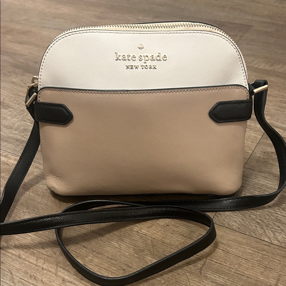 Kate Spade Cream and Black Crossbody Bag